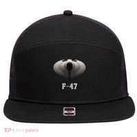 F47 Fighter Jet 6th Generation In Imagination 7 Panel Mesh Trucker Snapback Hat thumb 0