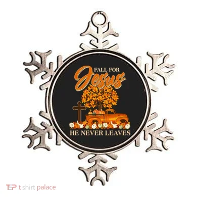 Fall For Jesus Ne Never Leaves Ornament
