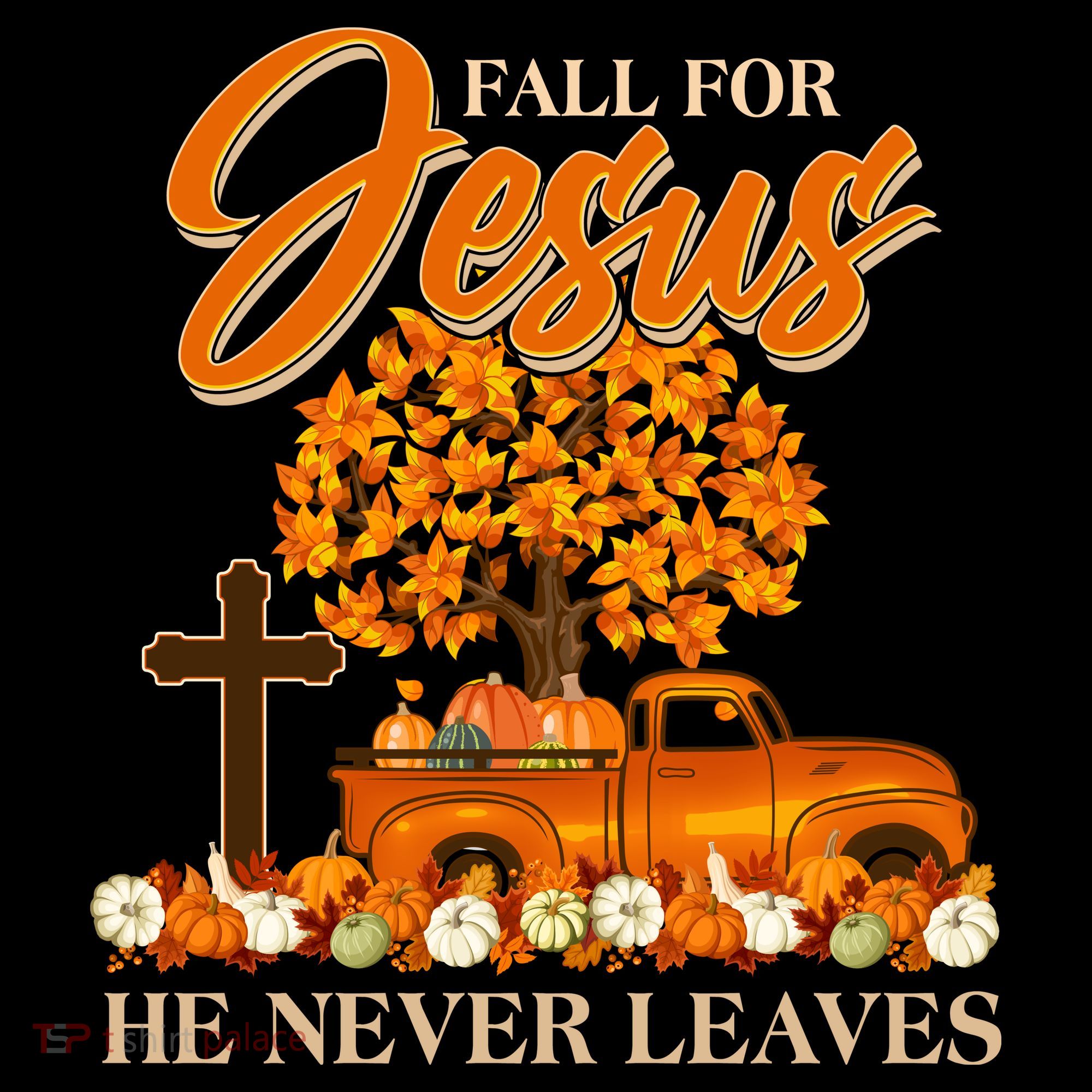 Fall For Jesus Ne Never Leaves Ornament
