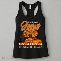 Fall For Jesus Ne Never Leaves Women's Tank Top thumb 3