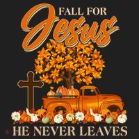 Fall For Jesus Ne Never Leaves Hat thumb 2