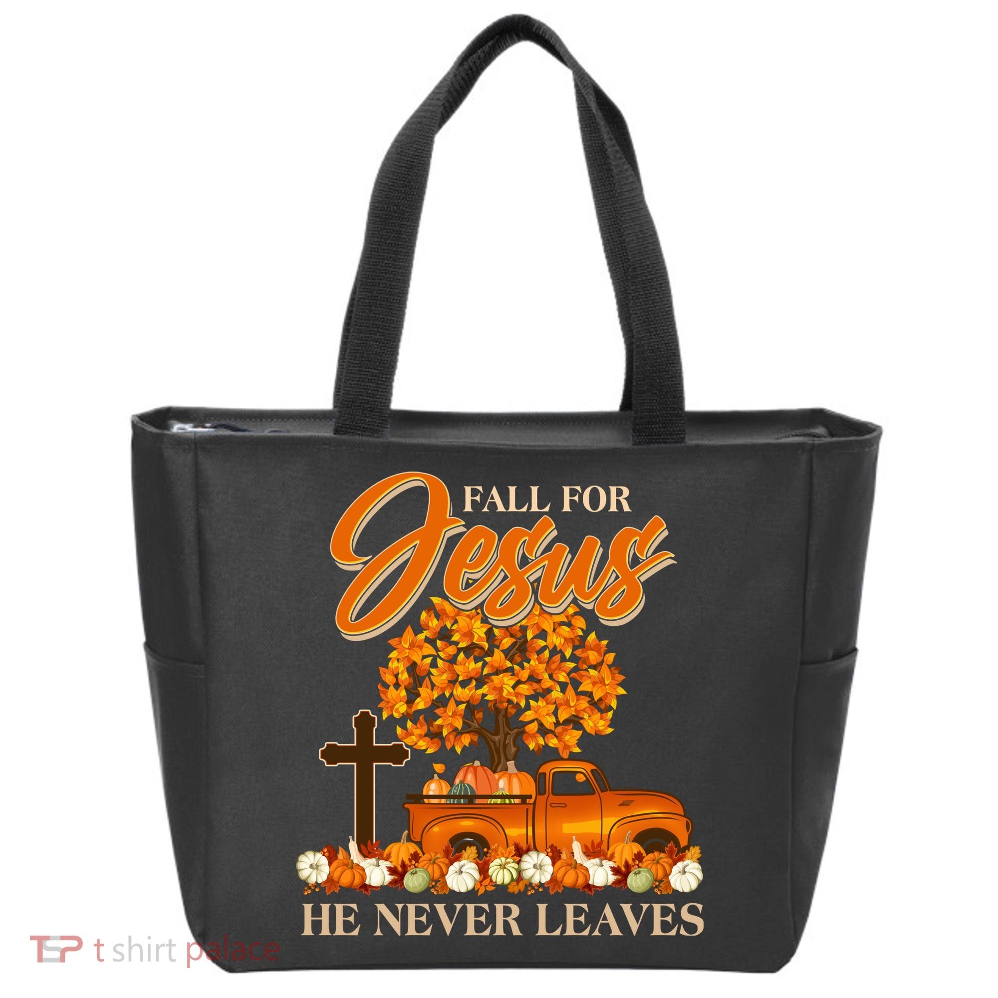 Fall For Jesus Ne Never Leaves Tote Bag