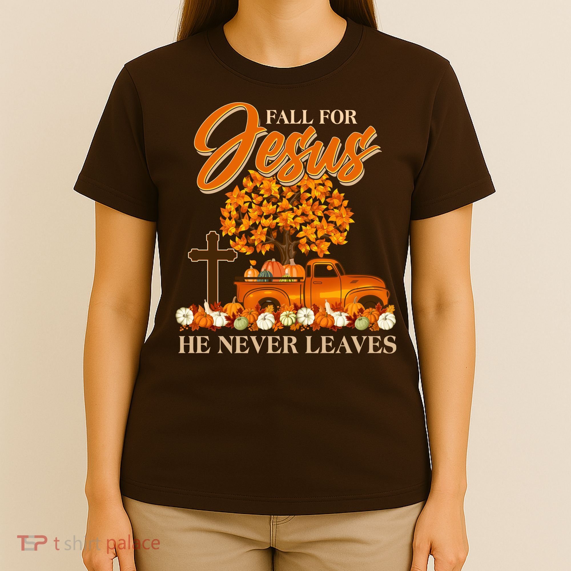 Fall For Jesus Ne Never Leaves T-Shirt