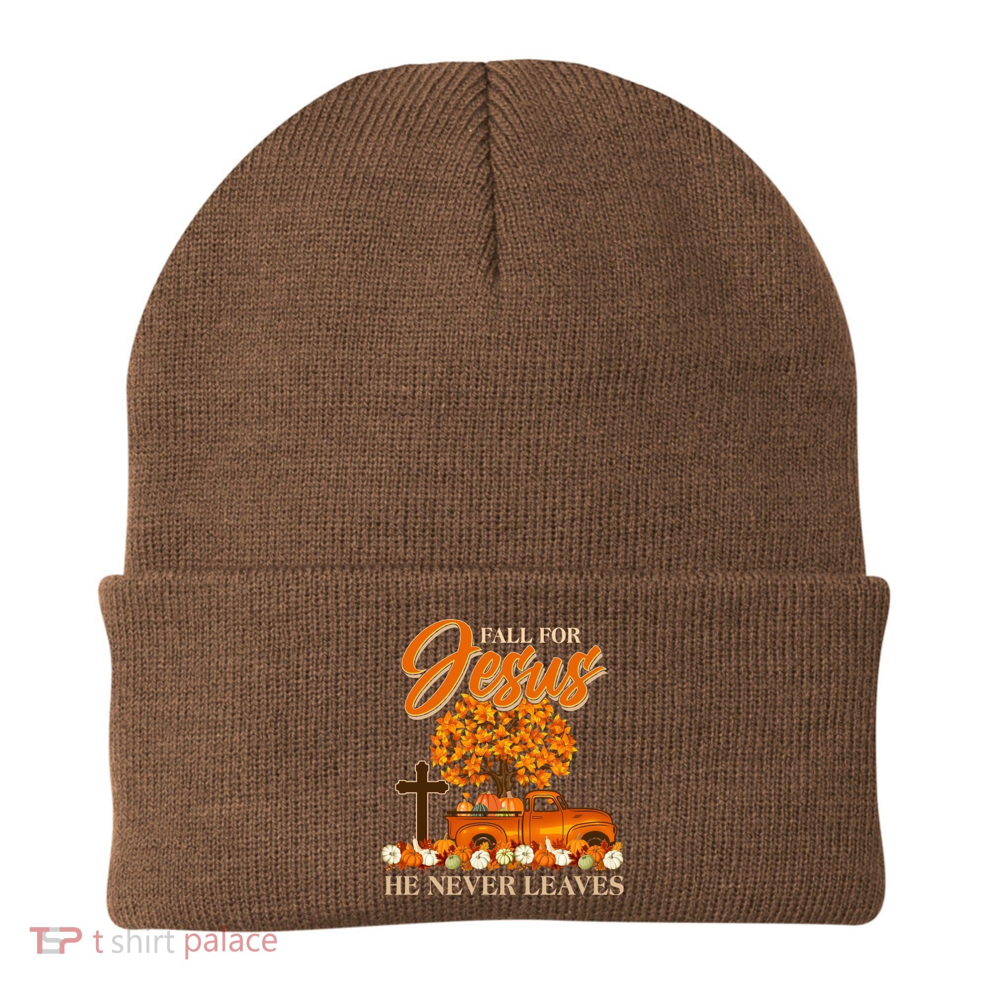 Fall For Jesus Ne Never Leaves Beanie