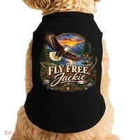 Fly Free Jackie Bald Eagle RIIP Doggie Tank thumb 0