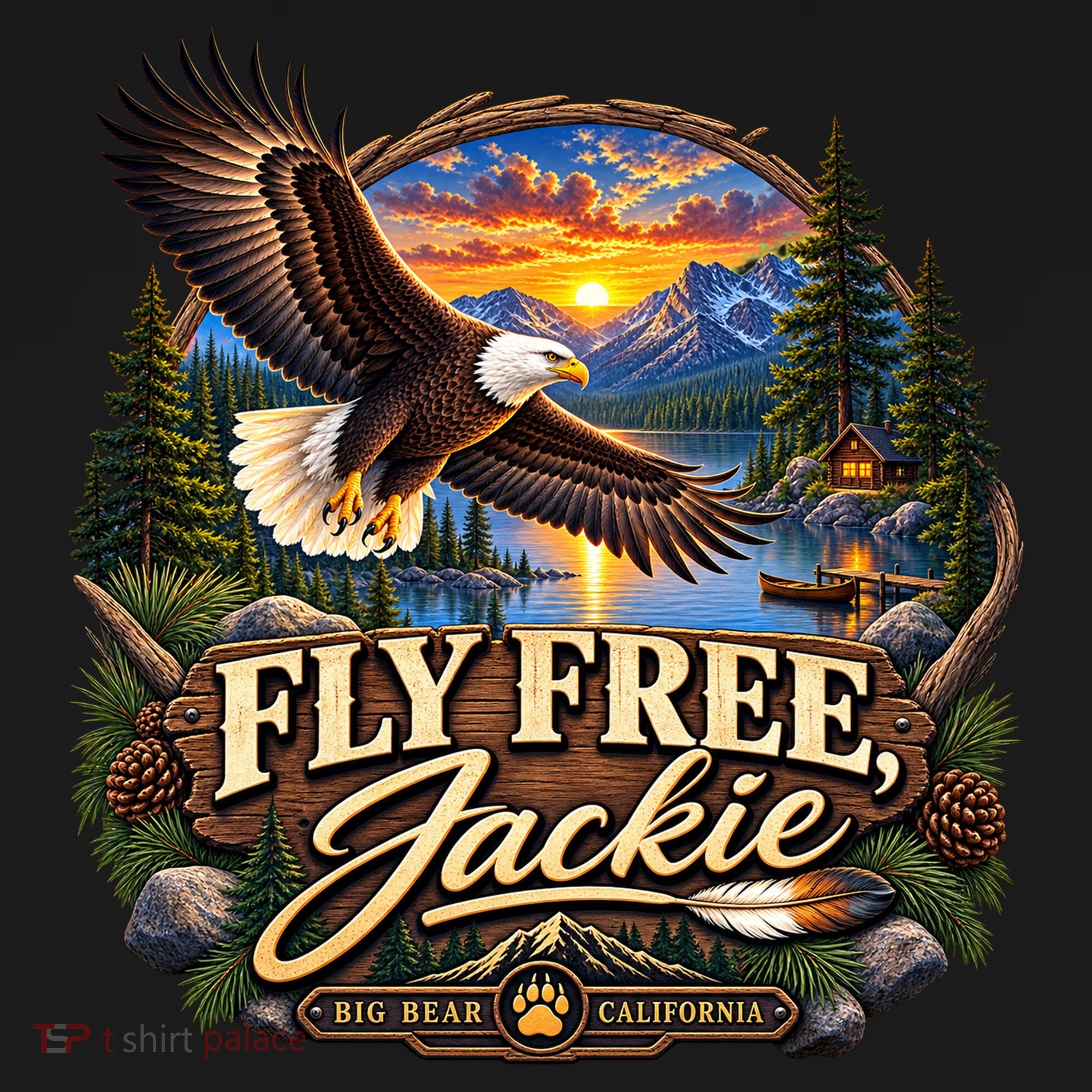 Fly Free Jackie Bald Eagle RIIP Ornament
