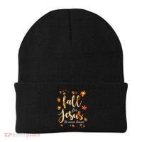 Fall For Jesus He Never Leaves Autumn Beanie thumb 0