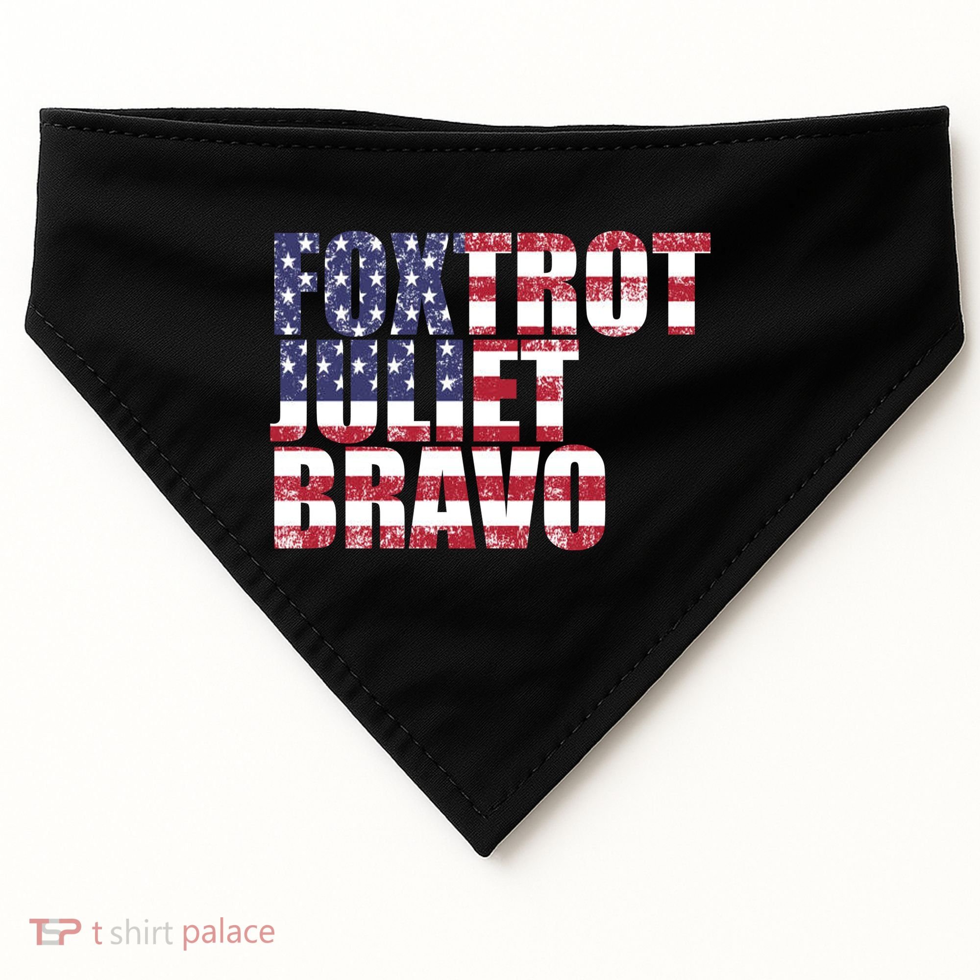 FJB Foxtrot Juliet Bravo USA Anti Biden USA-Made Doggie Bandana