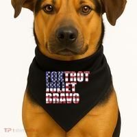 FJB Foxtrot Juliet Bravo USA Anti Biden USA-Made Doggie Bandana thumb 1