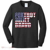 FJB Foxtrot Juliet Bravo USA Anti Biden Kids Long Sleeve Shirt thumb 0