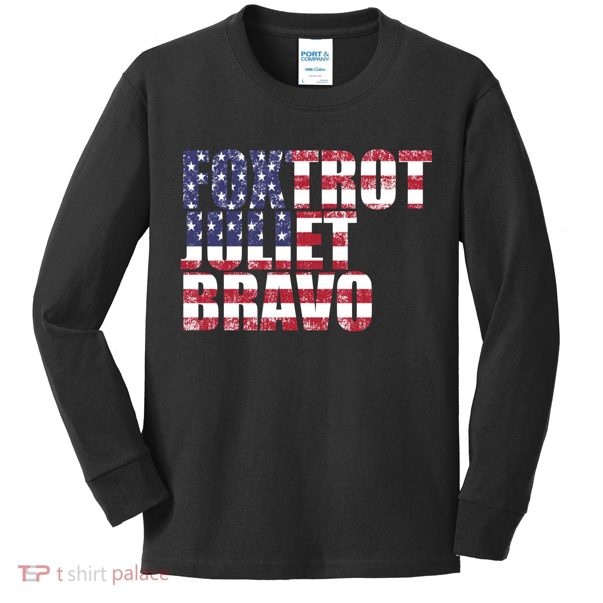 FJB Foxtrot Juliet Bravo USA Anti Biden Kids Long Sleeve Shirt
