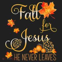 Fall For Jesus He Never Leaves Autumn Christian Prayers Beanie thumb 2