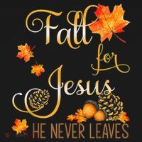 Fall For Jesus He Never Leaves Autumn Christian Prayers Baby Bodysuit thumb 2