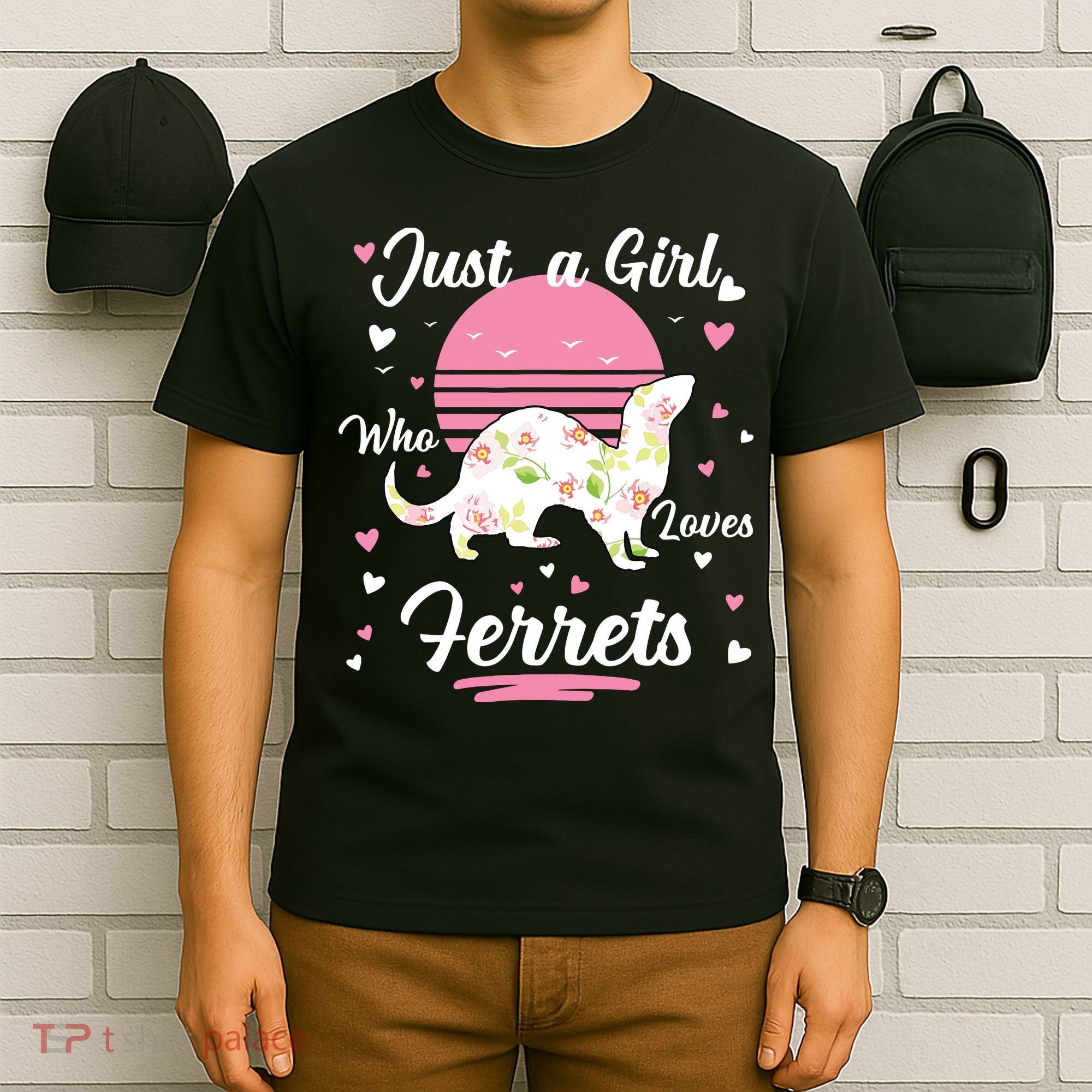 Ferret Ferret Just A Girl Who Loves Ferrets T-Shirt