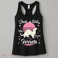 Ferret Ferret Just A Girl Who Loves Ferrets Women's Tank Top thumb 3