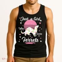 Ferret Ferret Just A Girl Who Loves Ferrets Tank Top thumb 3