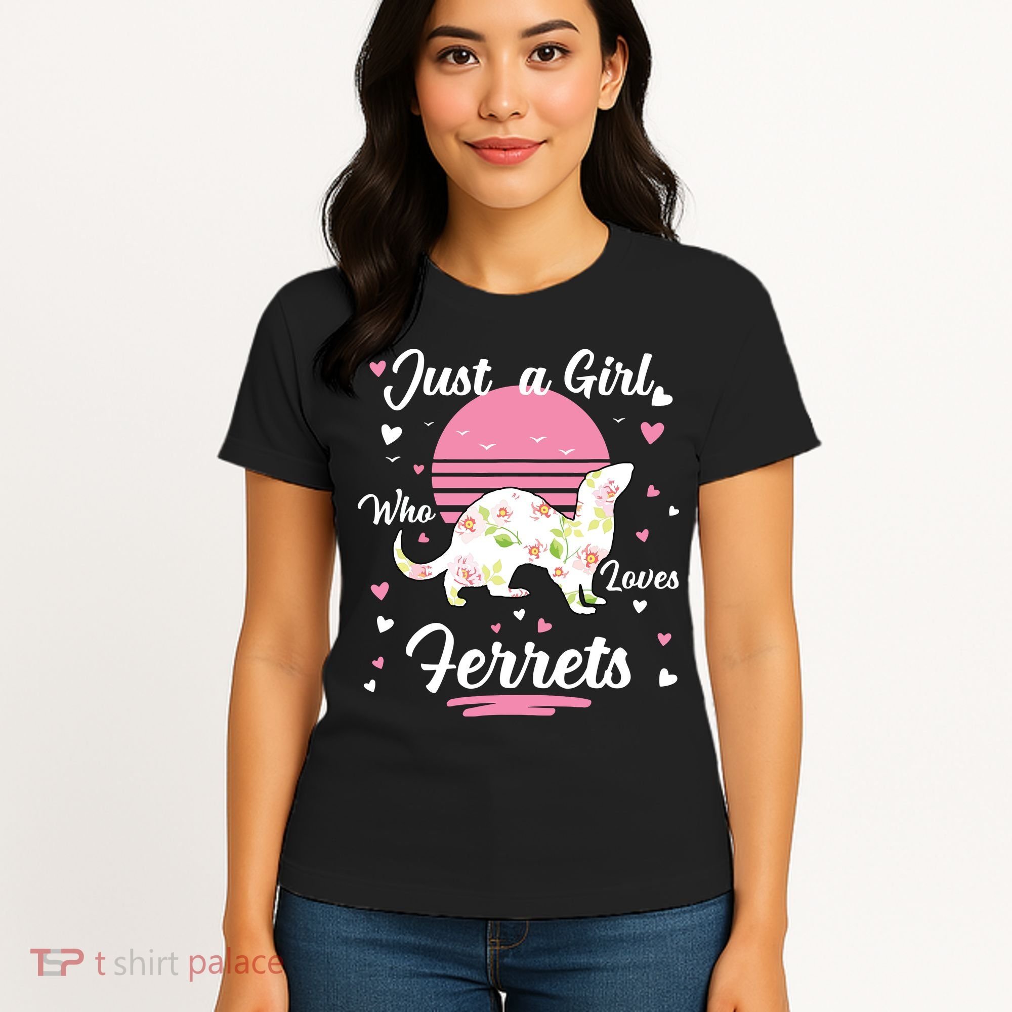 Ferret Ferret Just A Girl Who Loves Ferrets Women's T-Shirt