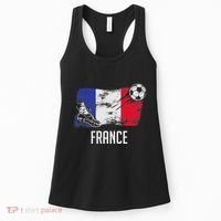 France Flag Jersey French Soccer Team French Women's Tank Top thumb 0