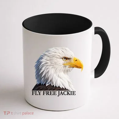 Fly Free Jackie Bald Eagle Coffee Mug back