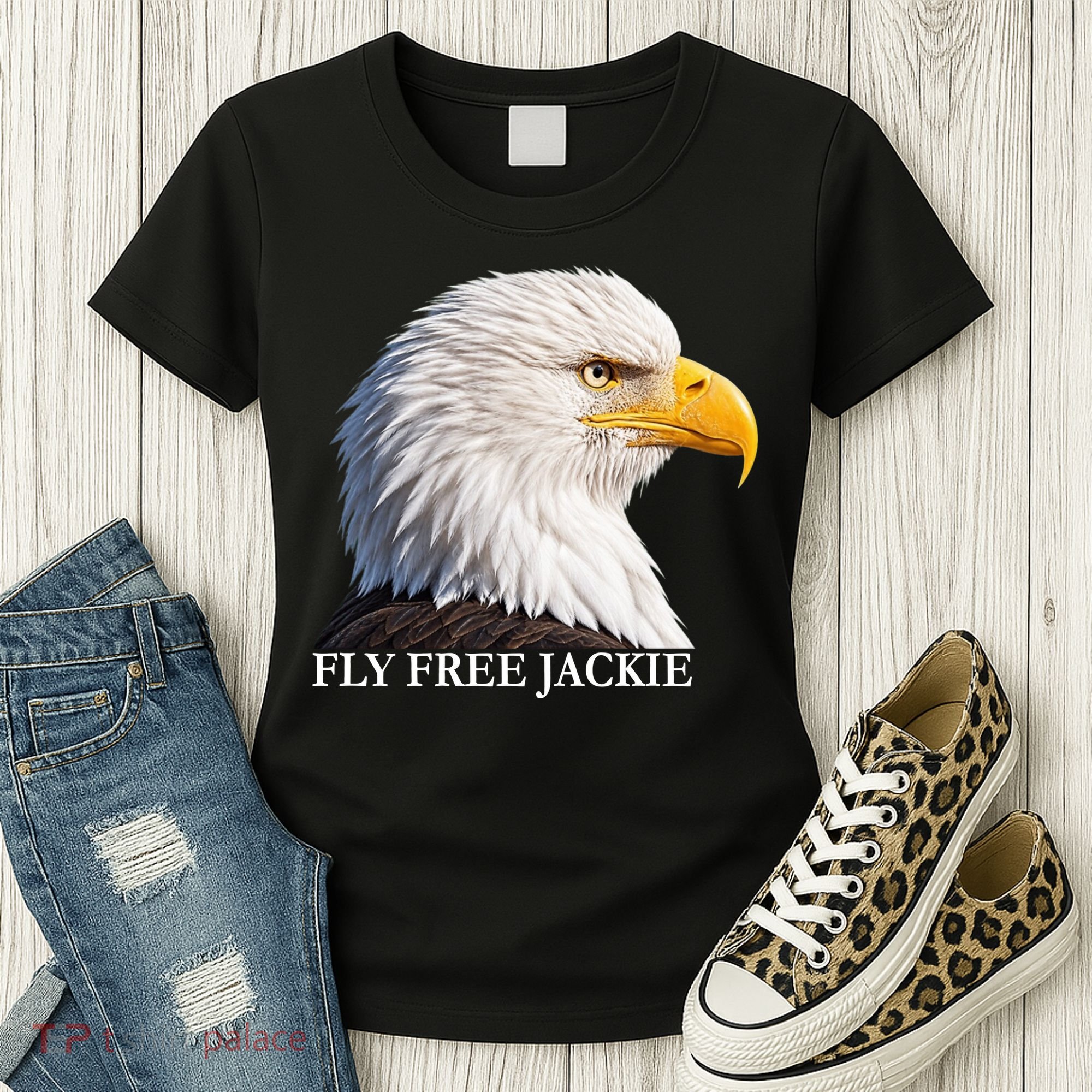 Fly Free Jackie Bald Eagle Women's T-Shirt