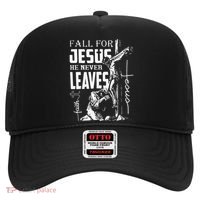 Fall For Jesus He Never Leaves Christian Thanksgiving Hat thumb 0