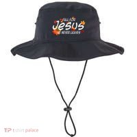 Fall For Jesus He Never Leaves Christian Halloween Bucket Hat thumb 0