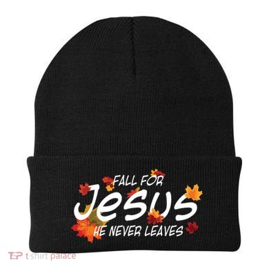 Fall For Jesus He Never Leaves Christian Halloween Beanie
