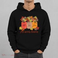 Fall For Jesus He Never Leaves Christian Lover Thanksgiving Hoodie thumb 0