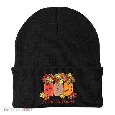 Fall For Jesus He Never Leaves Christian Lover Thanksgiving Beanie