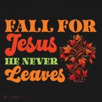 Fall For Jesus He Never Leaves Autumn Christian Faith Gift Women's Hoodie thumb 2
