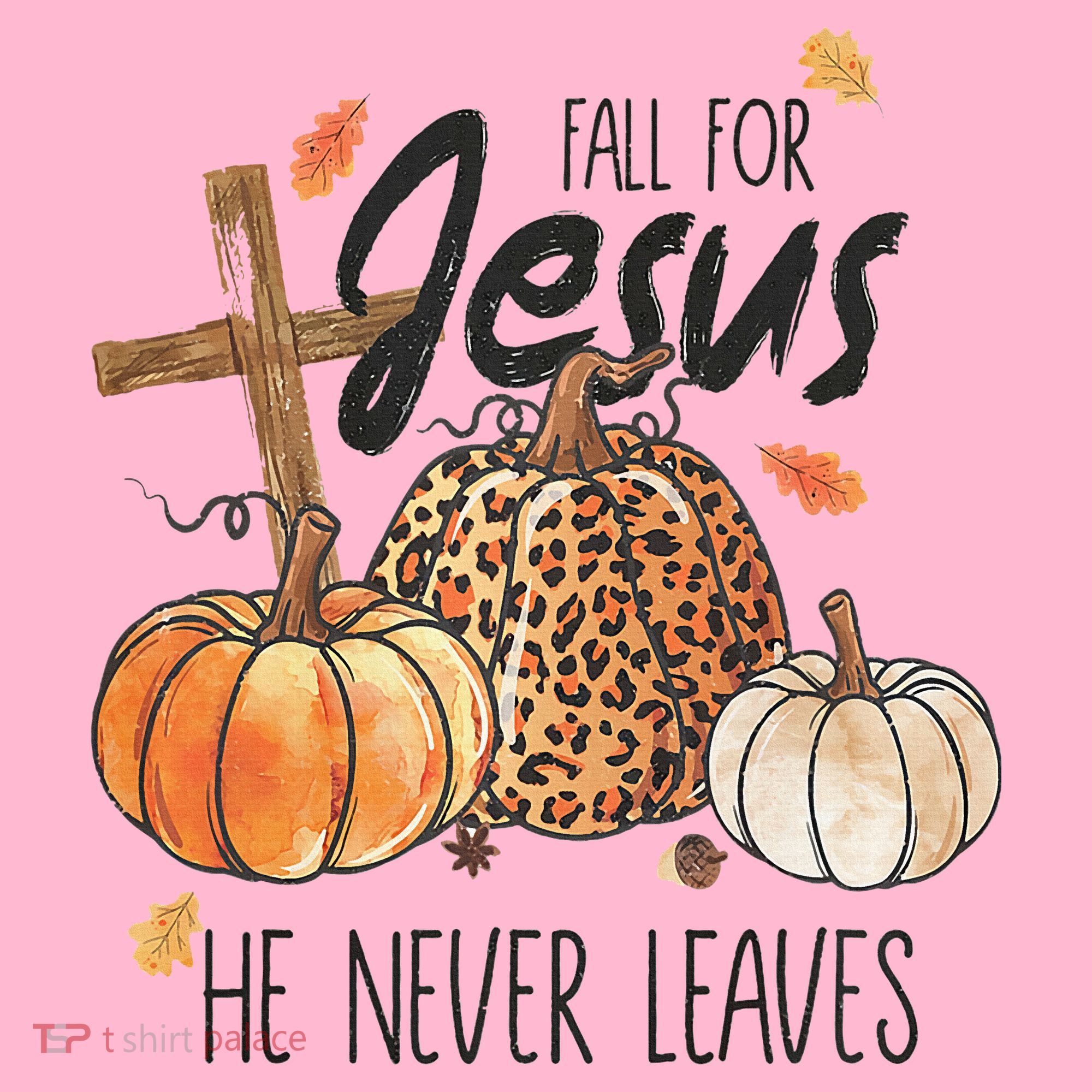 Fall for Jesus He Never Leaves Christian Thanksgiving Dinner Coaster