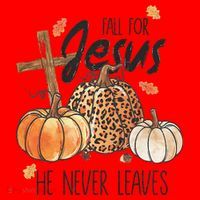 Fall for Jesus He Never Leaves Christian Thanksgiving Dinner Santa Hat thumb 1