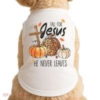 Fall for Jesus He Never Leaves Christian Thanksgiving Dinner Doggie Tank thumb 0