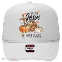 Fall for Jesus He Never Leaves Christian Thanksgiving Dinner Hat thumb 0