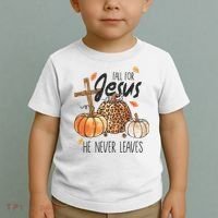 Fall for Jesus He Never Leaves Christian Thanksgiving Dinner Toddler T-Shirt thumb 2