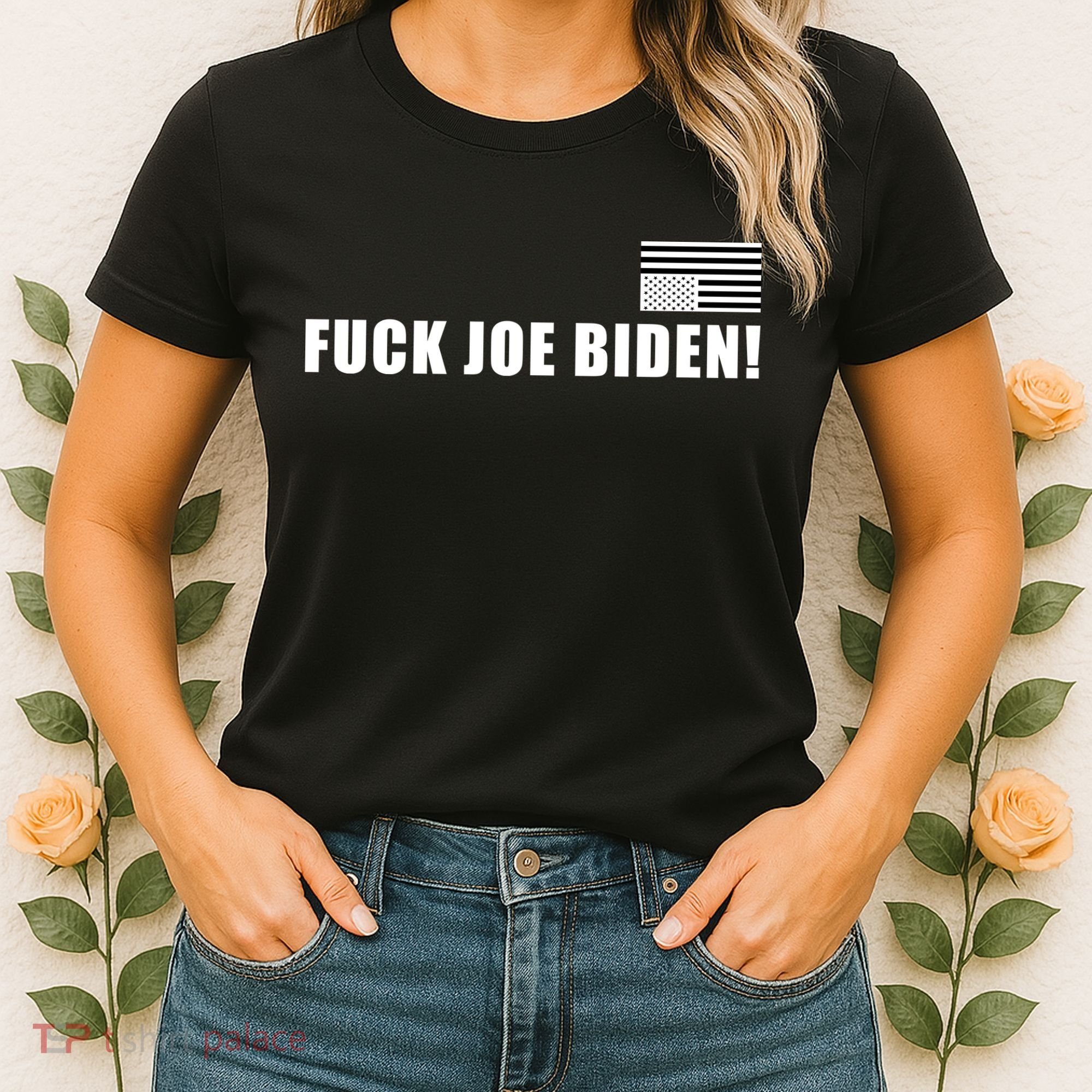 FJB F Joe Biden Upside Down American Flog Women's T-Shirt
