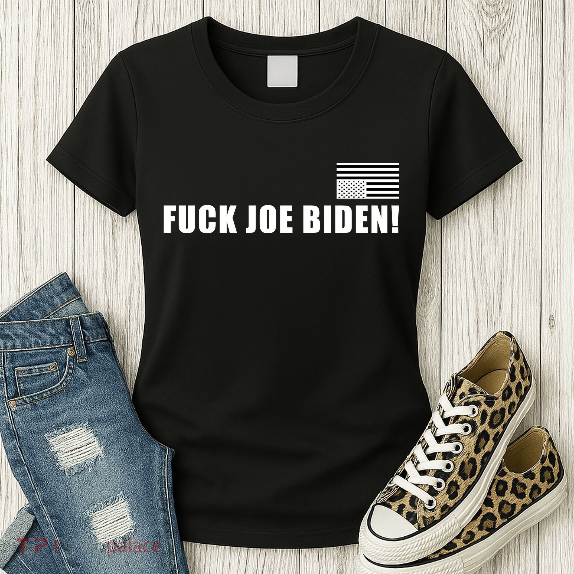 FJB F Joe Biden Upside Down American Flog Women's T-Shirt
