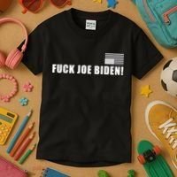 FJB F Joe Biden Upside Down American Flog Kids T-Shirt thumb 3