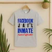 Funny Facebook Jail Inmate Repeat Offender T-Shirt thumb 2