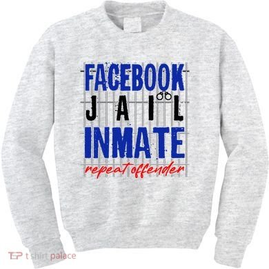 Funny Facebook Jail Inmate Repeat Offender Kids Sweatshirt
