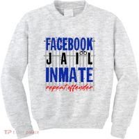 Funny Facebook Jail Inmate Repeat Offender Kids Sweatshirt thumb 0