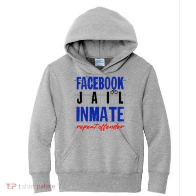 Funny Facebook Jail Inmate Repeat Offender Kids Hoodie
