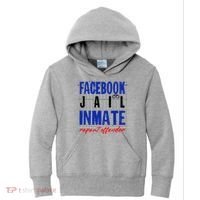 Funny Facebook Jail Inmate Repeat Offender Kids Hoodie thumb 0