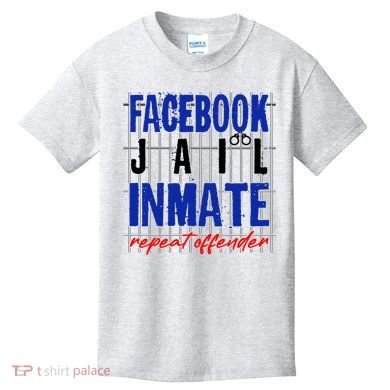 Funny Facebook Jail Inmate Repeat Offender Kids T-Shirt