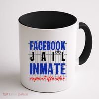 Funny Facebook Jail Inmate Repeat Offender Coffee Mug thumb 1