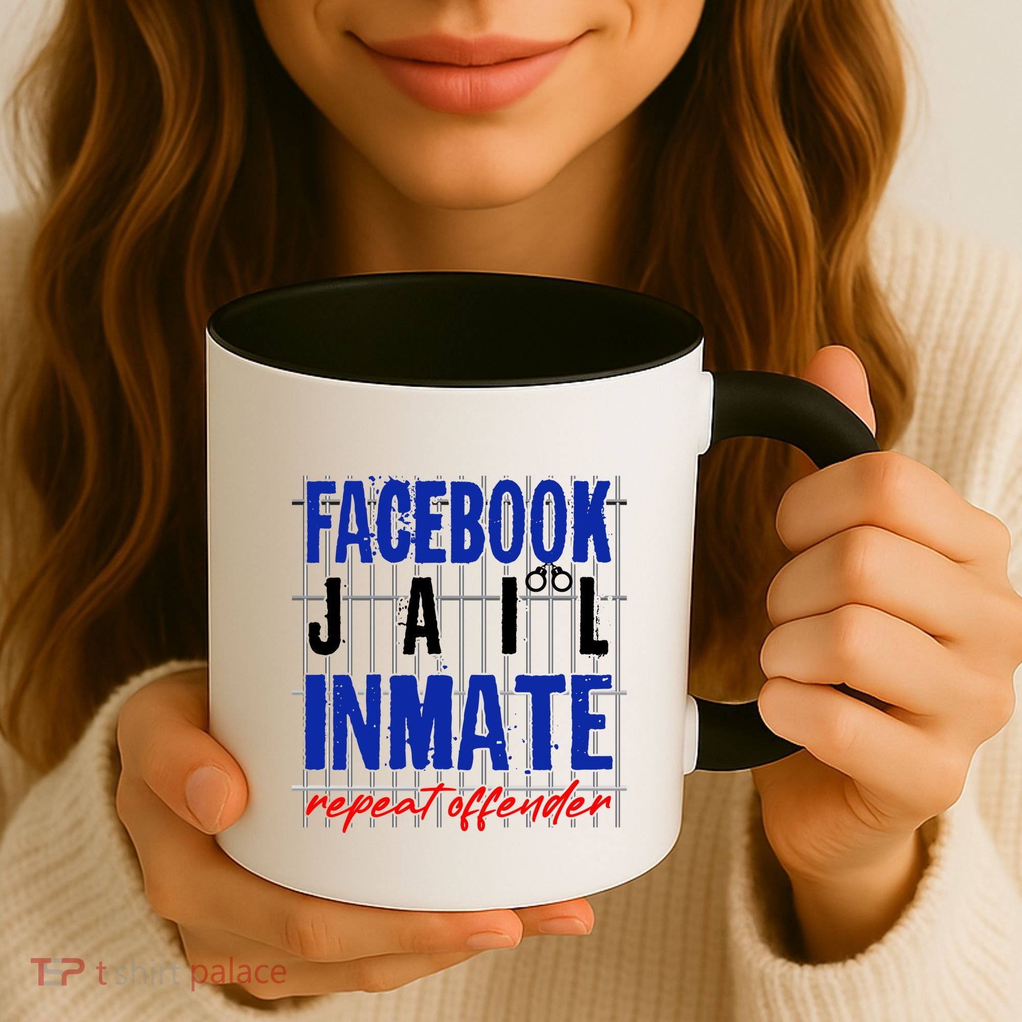 Funny Facebook Jail Inmate Repeat Offender Coffee Mug