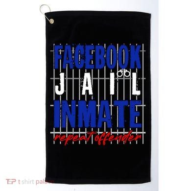 Funny Facebook Jail Inmate Repeat Offender Golf Towel