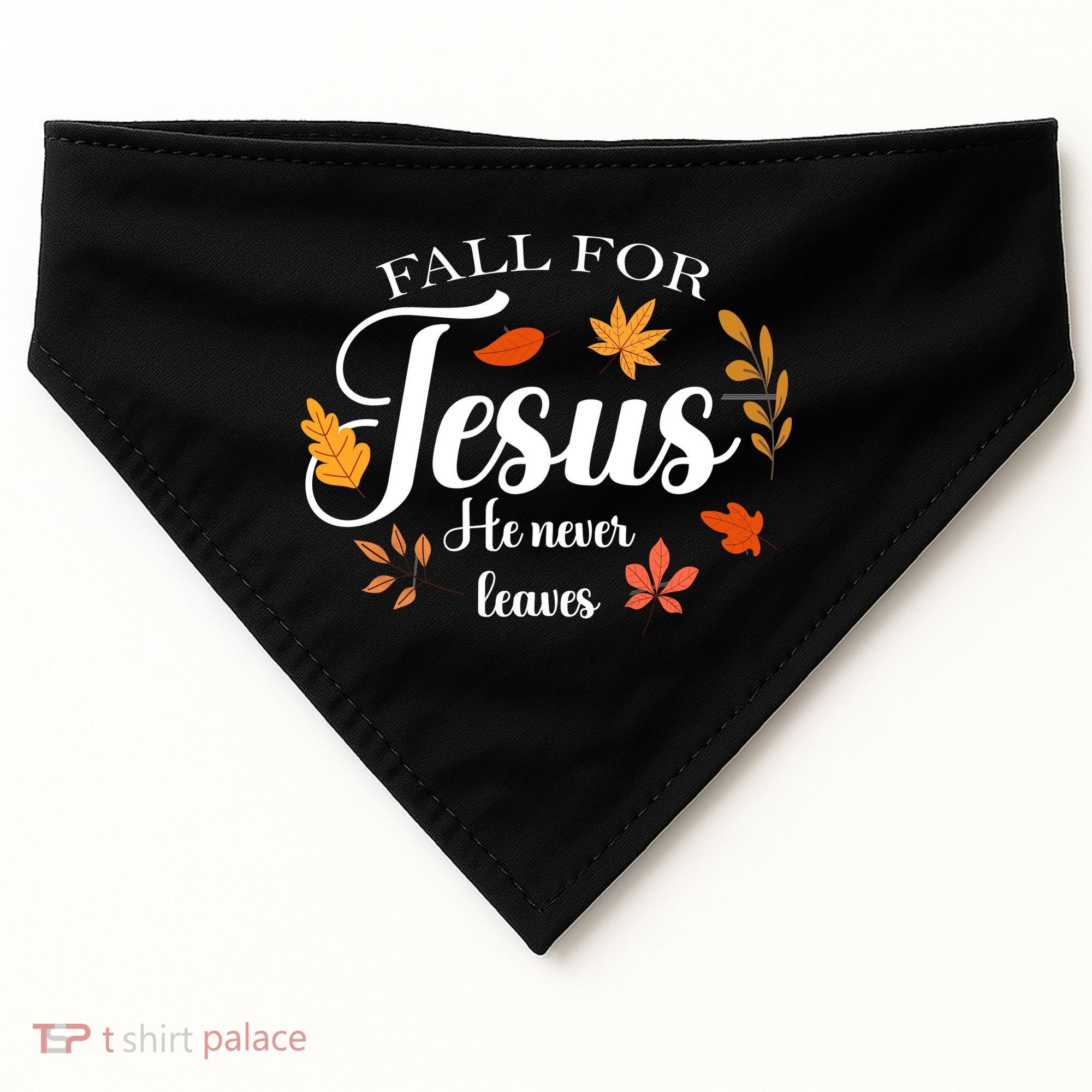 Fall For Jesus He Never Leaves Christianity USA-Made Doggie Bandana
