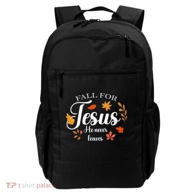 Fall For Jesus He Never Leaves Christianity Backpack