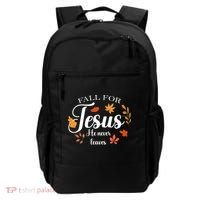 Fall For Jesus He Never Leaves Christianity Backpack thumb 0